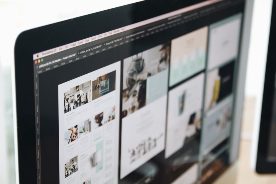 Modern web design workspace